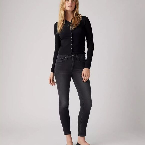 Levi’s Premium 721 High Rise Skinny Women’s Jeans - Black 26 - Picture 1 of 10